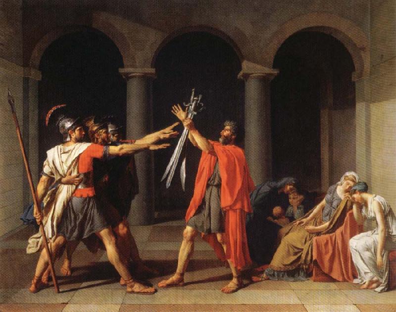 Jacques-Louis David THe Oath of the Horatii Norge oil painting art